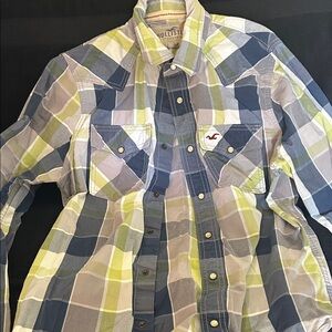 Hollister Men's Multicolor Plaid Button-Down Shirt